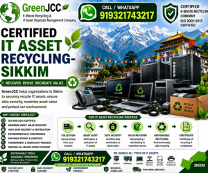 Certified IT Asset Recycling in Sikkim with Secure Data Destruction, E-Waste Disposal and Corporate IT Equipment Recycling