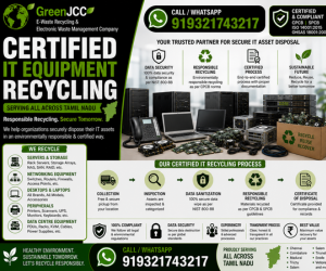 Certified IT Equipment Recycling in Tamil Nadu | Secure IT Asset Disposal, Data Destruction & E-Waste Recycling
