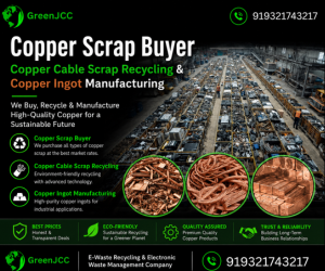 Copper Scrap Buyer providing copper cable scrap recycling, copper wire recycling, and high-quality copper ingot manufacturing services across India
