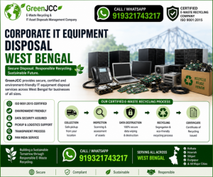Corporate IT Equipment Disposal Services in West Bengal | Certified ITAD & E-Waste Recycling by GreenJCC