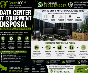 Data Center IT Equipment Disposal in Uttar Pradesh | Certified ITAD, Server Recycling, Secure Data Destruction & E-Waste Recycling