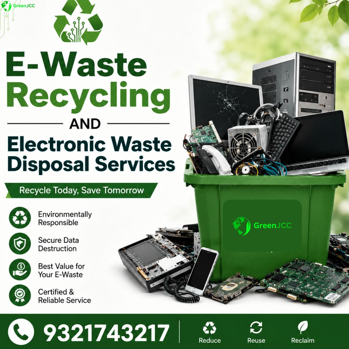 Professional E-Waste Recycling and Electronic Waste Disposal Services for Computers, Laptops, Servers, IT Equipment, and Office Electronics
