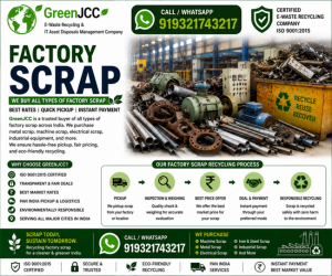 GreenJCC Industrial Factory Scrap Dealer for Metal and E-Waste Recycling