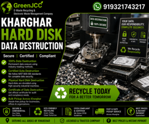 Certified Hard Disk Data Destruction Services in Kharghar | Secure HDD Shredding, Data Erasure & IT Asset Disposal