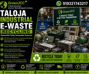 Industrial E-Waste Recycling in Taloja | Certified Electronic Scrap Collection & Eco-Friendly Disposal