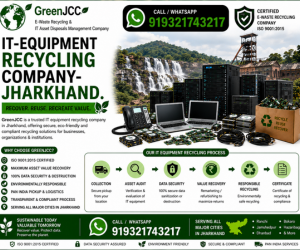 IT Equipment Recycling Company in Jharkhand | Certified ITAD & E-Waste Recycling