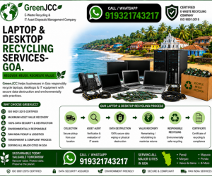 Laptop & Desktop Recycling Services in Goa | Certified ITAD & E-Waste Recycling