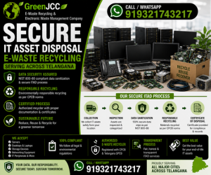 Secure IT Asset Disposal & E-Waste Recycling in Telangana | Certified ITAD, Data Destruction & IT Equipment Recycling